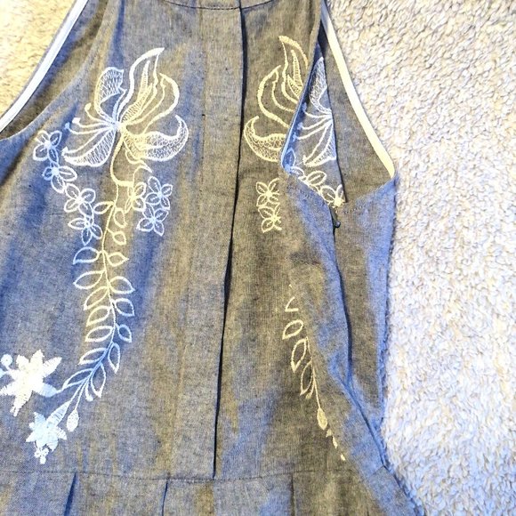 CYNTHIA STEFFE CHAMBRAY LACE DRESS EMBROIDERY SZ 2 - Picture 8 of 10